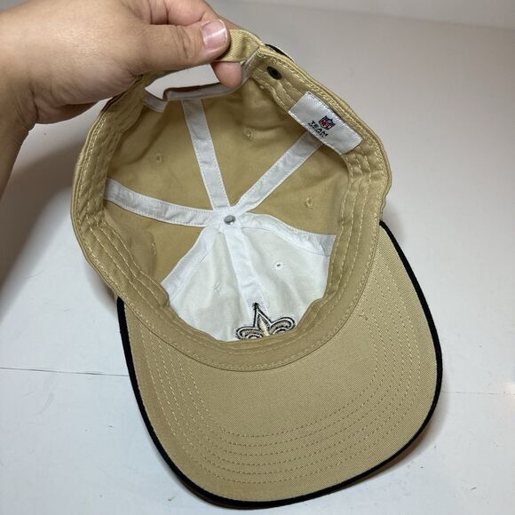 Team Apparel NFL New Orleans Saints Logo Strapback Cap Hat OSFM - Picture 5 of 6